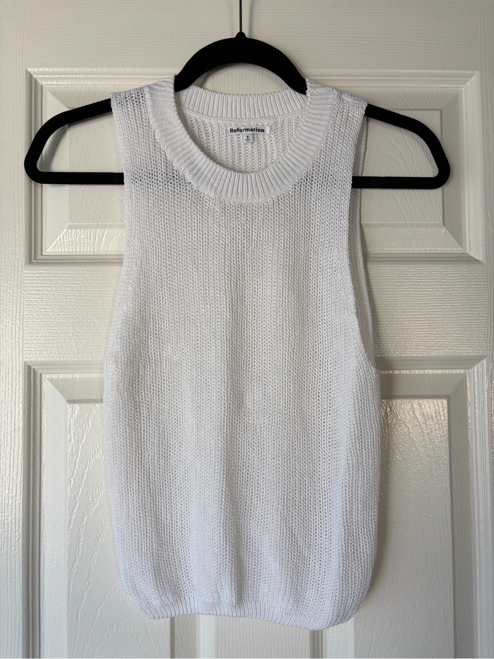 Reformation White Knit Tank